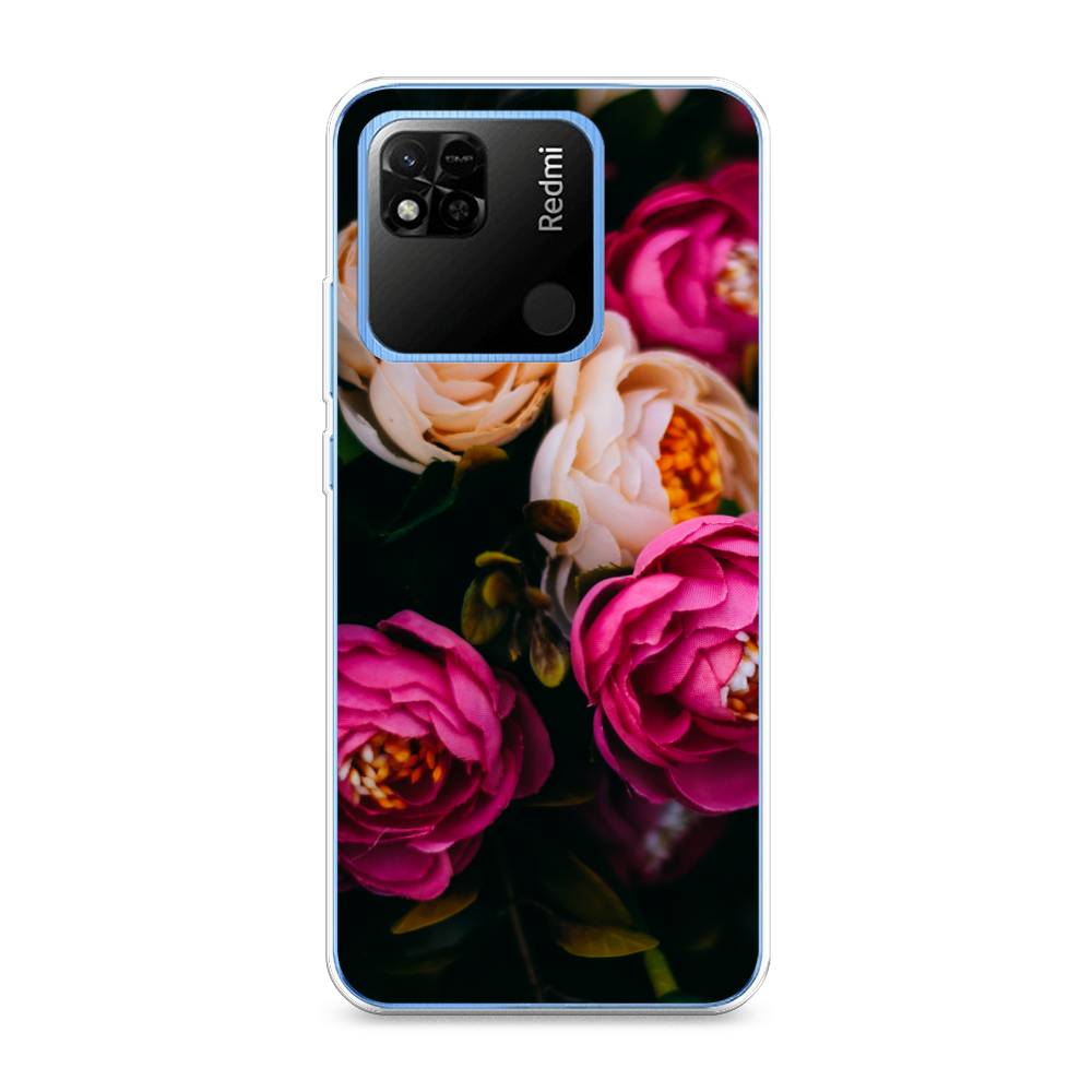 

Чехол Awog на Xiaomi Redmi 10A "Розовые пионы на черном", Разноцветный, 313950-8