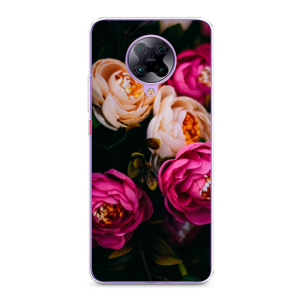 

Чехол Awog на Poco F2 Pro/Redmi K30 Pro "Розовые пионы на черном", Разноцветный, 37050-8