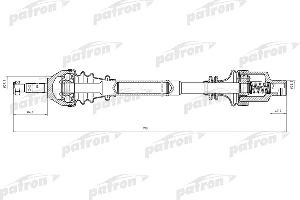 

Полуось прав Dacia Logan 1.4-1.6i 09.04> -ABS PATRON PDS0638