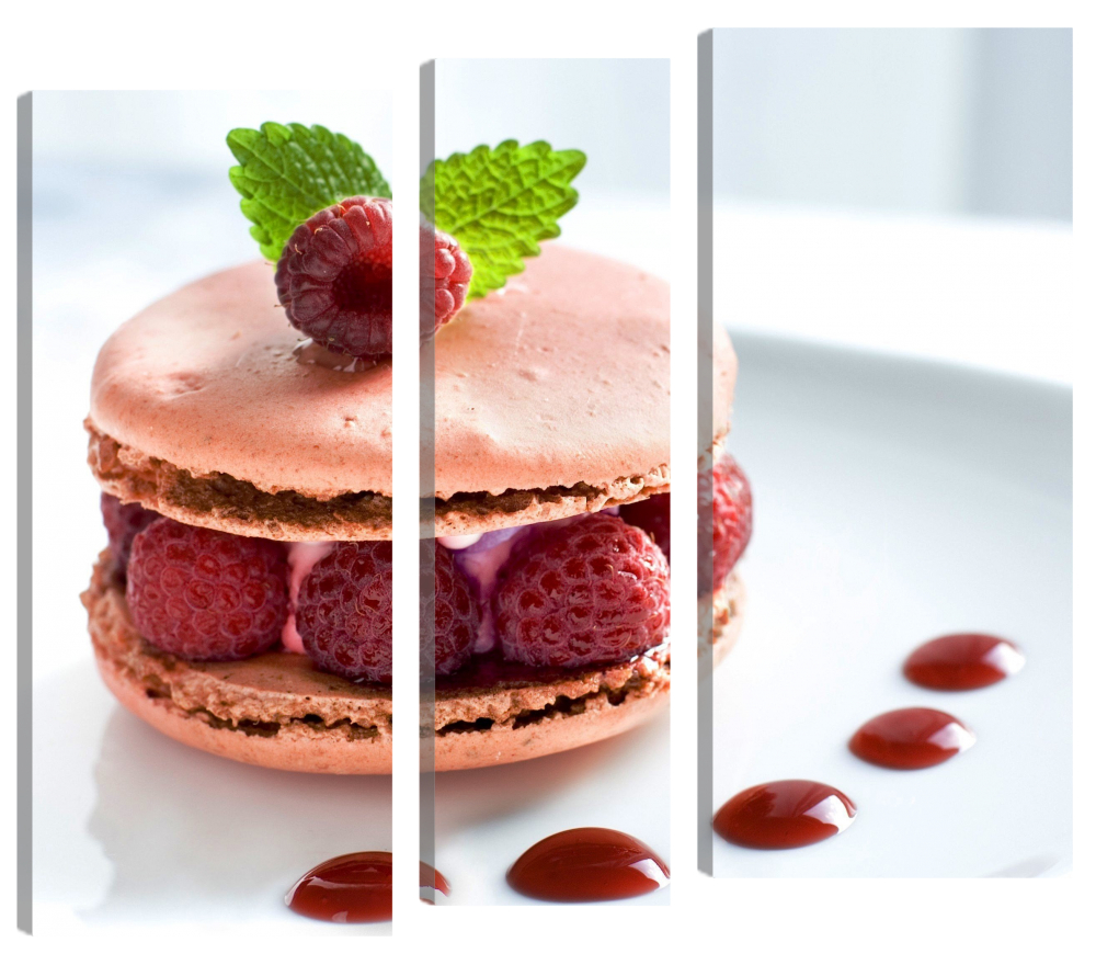 

Модульная картина Пирожное с малиной PR-1932 (64x54см). Натуральный холст