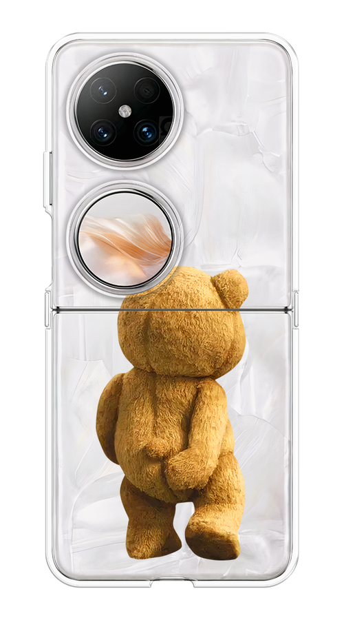 

Чехол на Huawei Pocket 2 "Медвежья спина", Коричневый;прозрачный, 6123850-1
