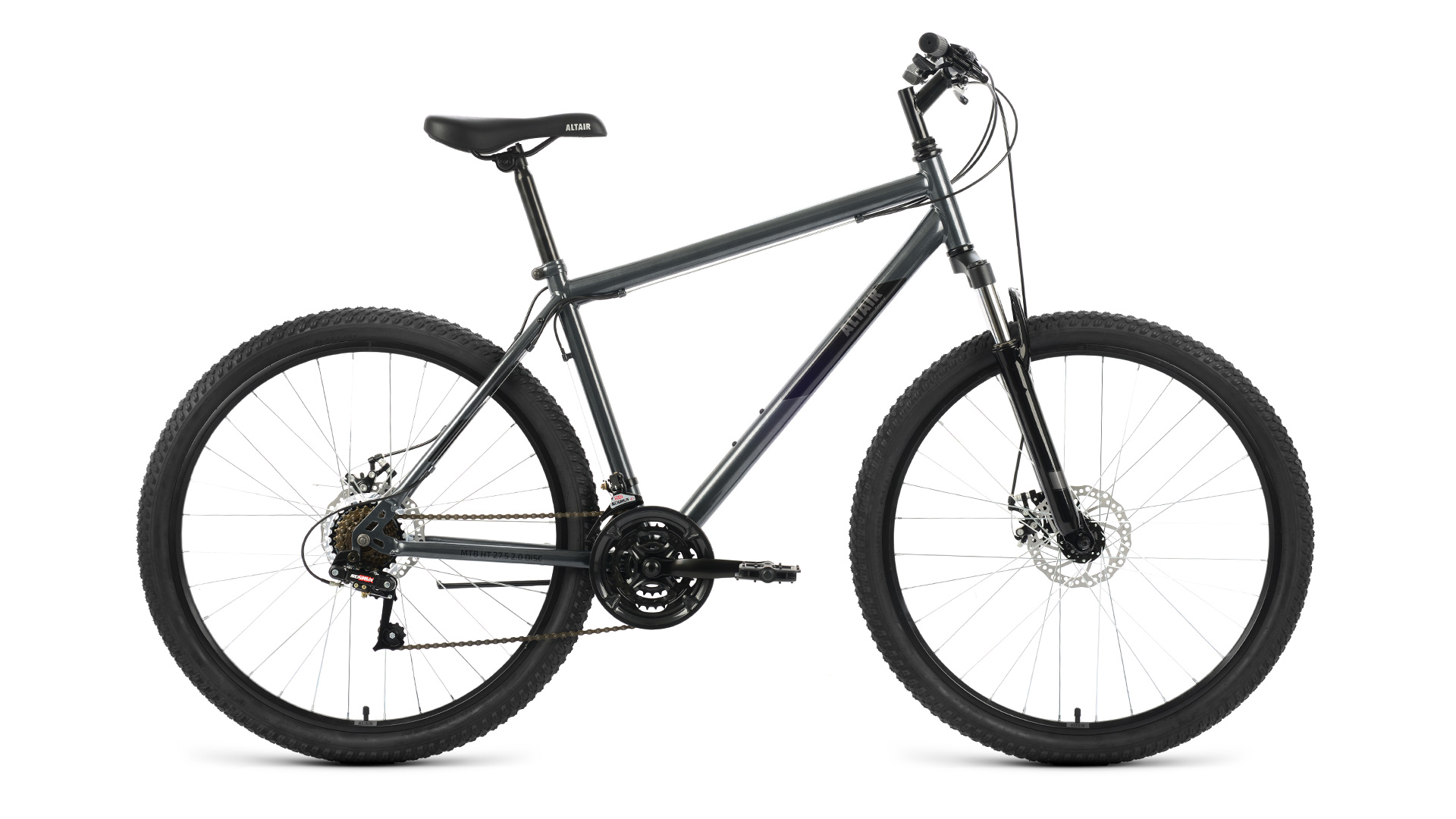 фото Велосипед altair mtb ht 27,5 2.0 d 2022 19" темно-серый/черный