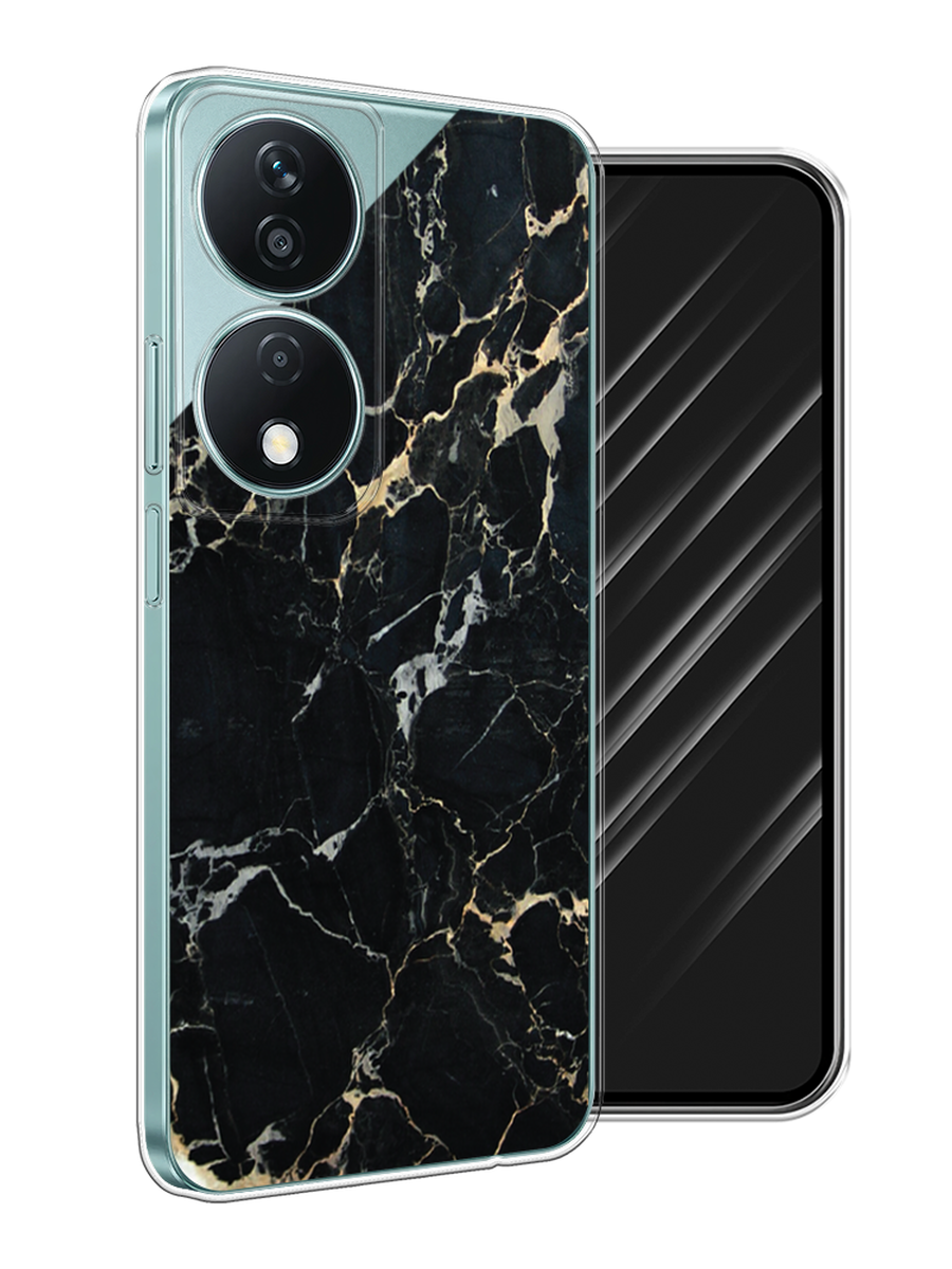 

Чехол Awog на Honor X7B "Черный мрамор уголок", Черный;золотистый, 6123350-1