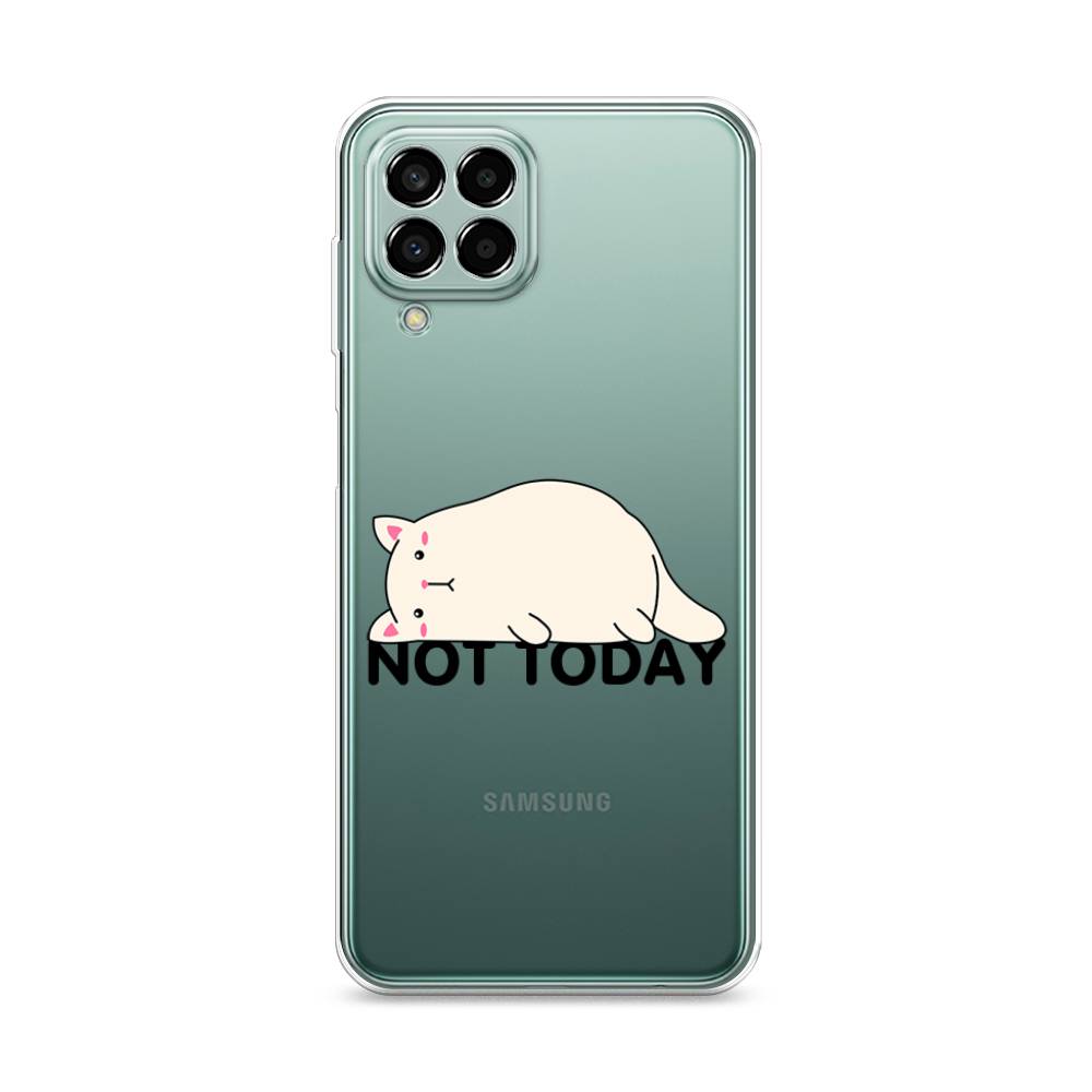 

Чехол на Samsung Galaxy M33 "Cat not today", Белый;розовый;черный, 2105650-1
