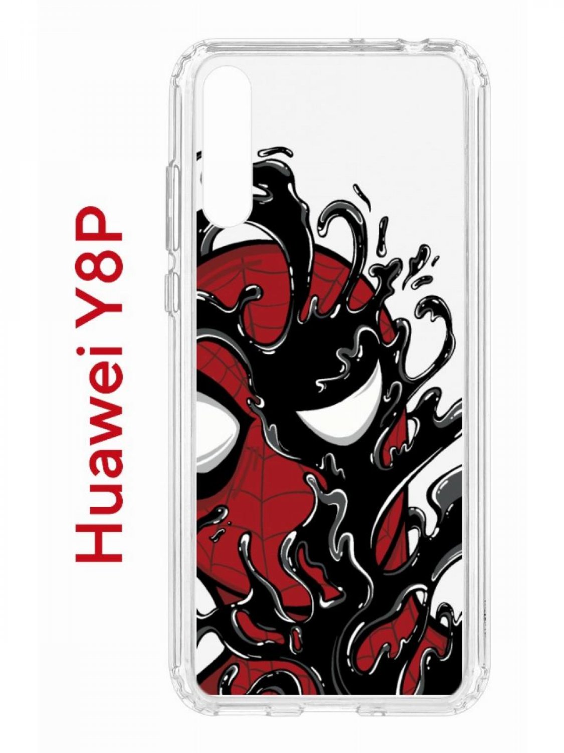 фото Чехол на huawei y8p,p smart s 2020 kruche print spider-man-venom, противоударный бампер кruче