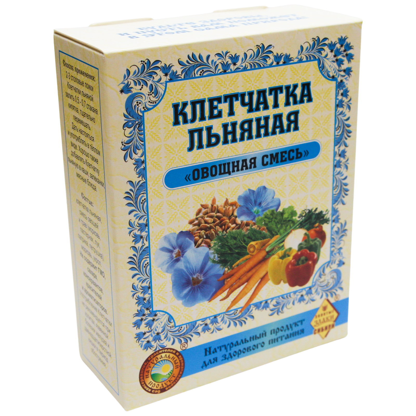 Клетчатка Золотые Злаки Сибири Овощная смесь льняная 300 г