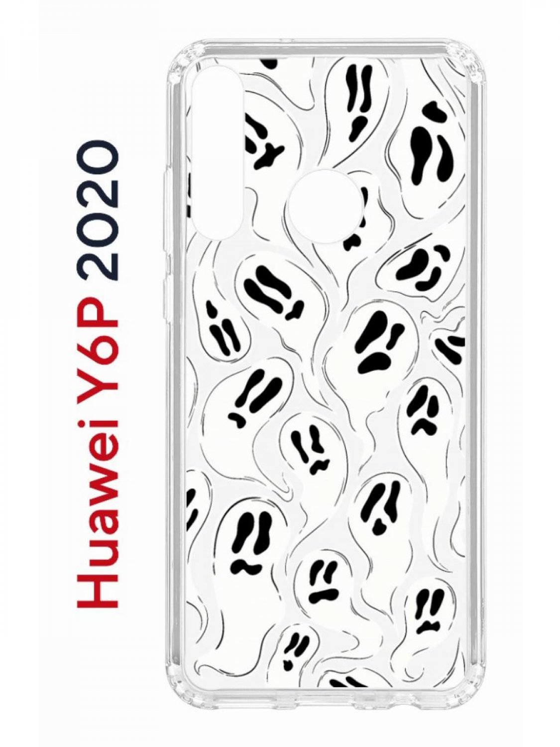 Чехол на Huawei Y6p 2020 с принтом Kruche Print Призраки, противоударный бампер