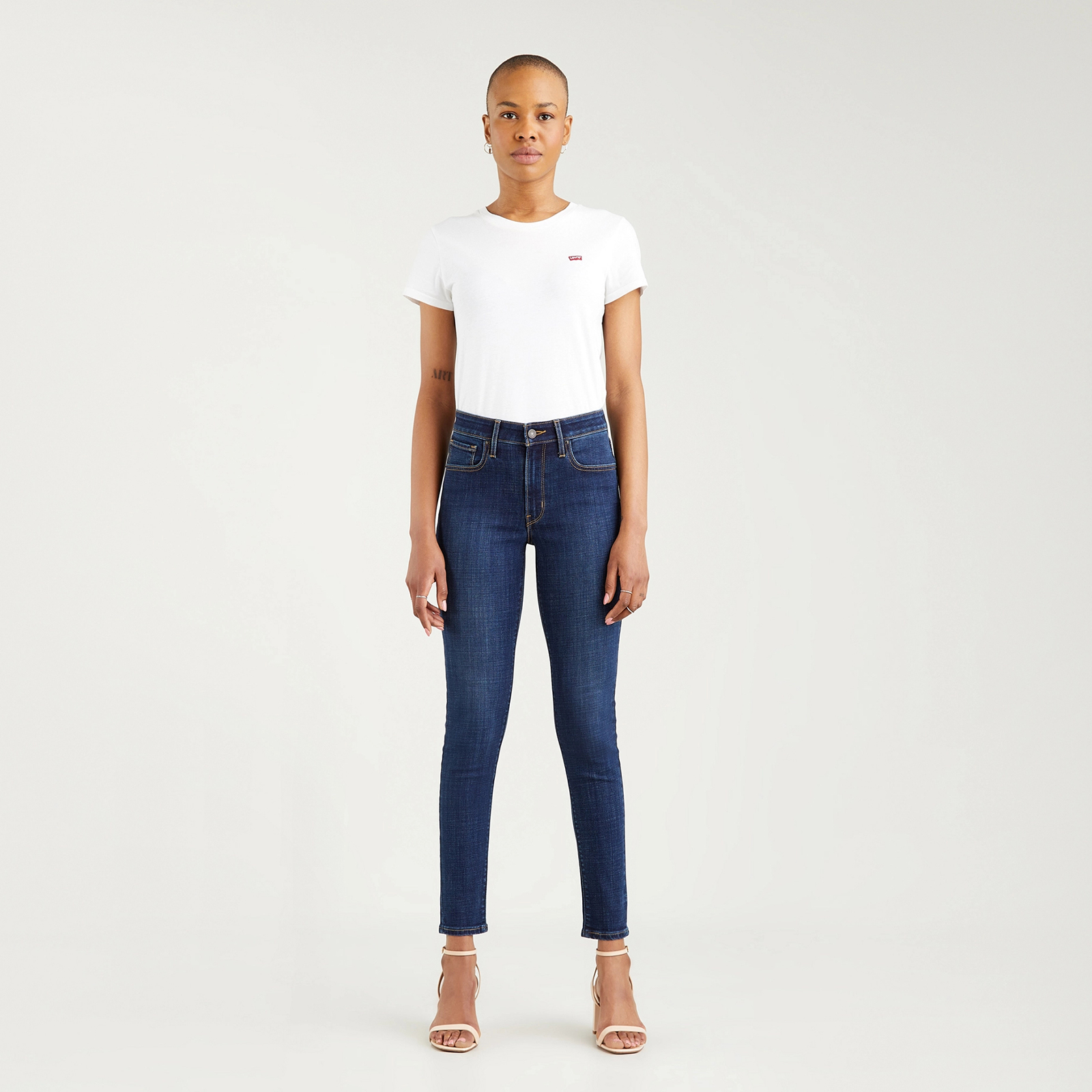 фото Джинсы женские levi's 721 high rise skinny синие 27/30