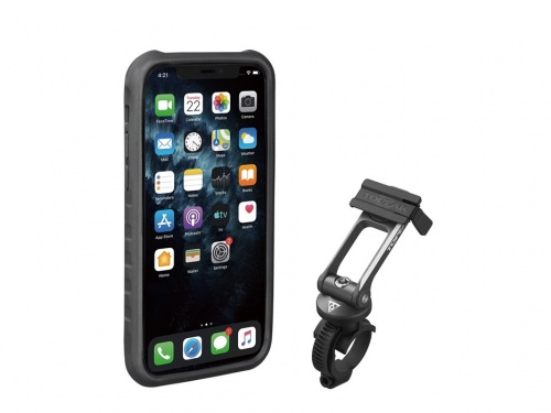 фото Topeak ridecase with ridecase mount works with iphone 11 pro black/gray чехол c креплением