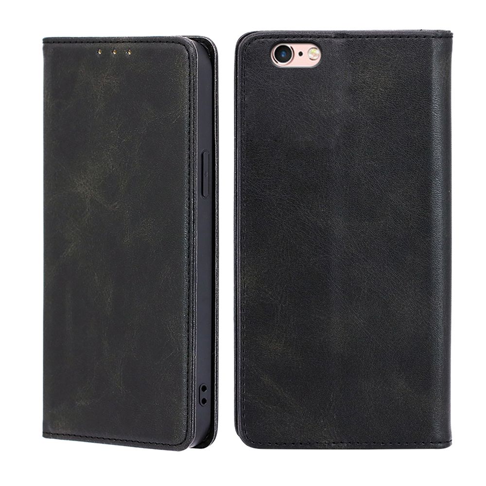 

Чехол-книжка MyPads для Apple iPhone 6/6S / Айфон 6/6S,Телячья кожа,закрывающаяся на ма..., Черный