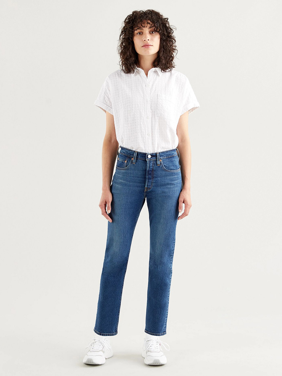 

Джинсы женские Levi's 501 Crop синие 24/26, Синий, 501 Crop