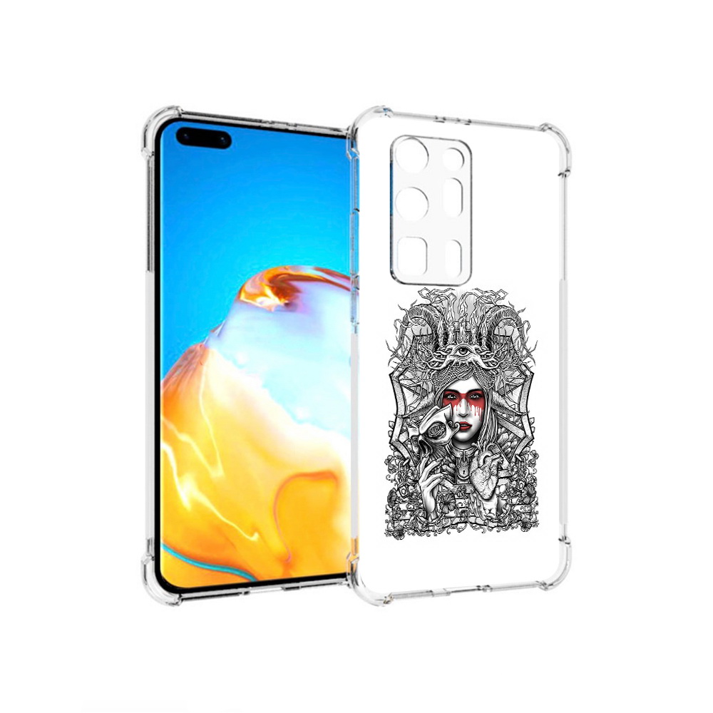 

Чехол MyPads Tocco для Huawei P40 Pro+ грусная девушка, Прозрачный, Tocco