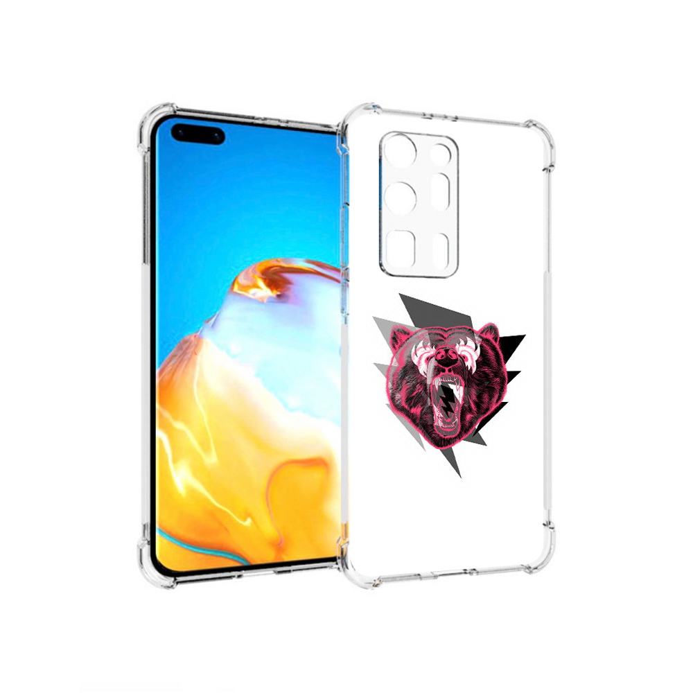 

Чехол MyPads Tocco для Huawei P40 Pro+ грозовой медведь, Прозрачный, Tocco
