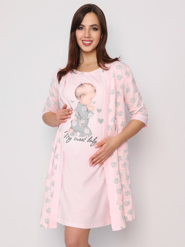 

Комплект домашний для беременных женский Fashion Margo КЖ 0273 розовый 46 RU, КЖ 0273