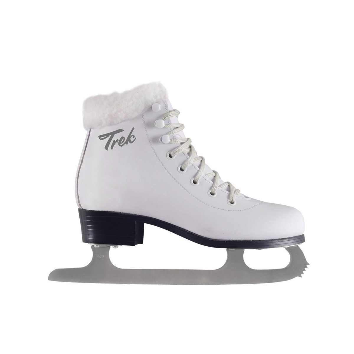 

Коньки фигурные детские TREK Skate Fur размер RU32 EU33 СМ19,5, Белый