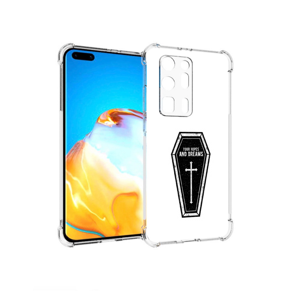 

Чехол MyPads Tocco для Huawei P40 Pro+ гроб с мечтами, Прозрачный, Tocco