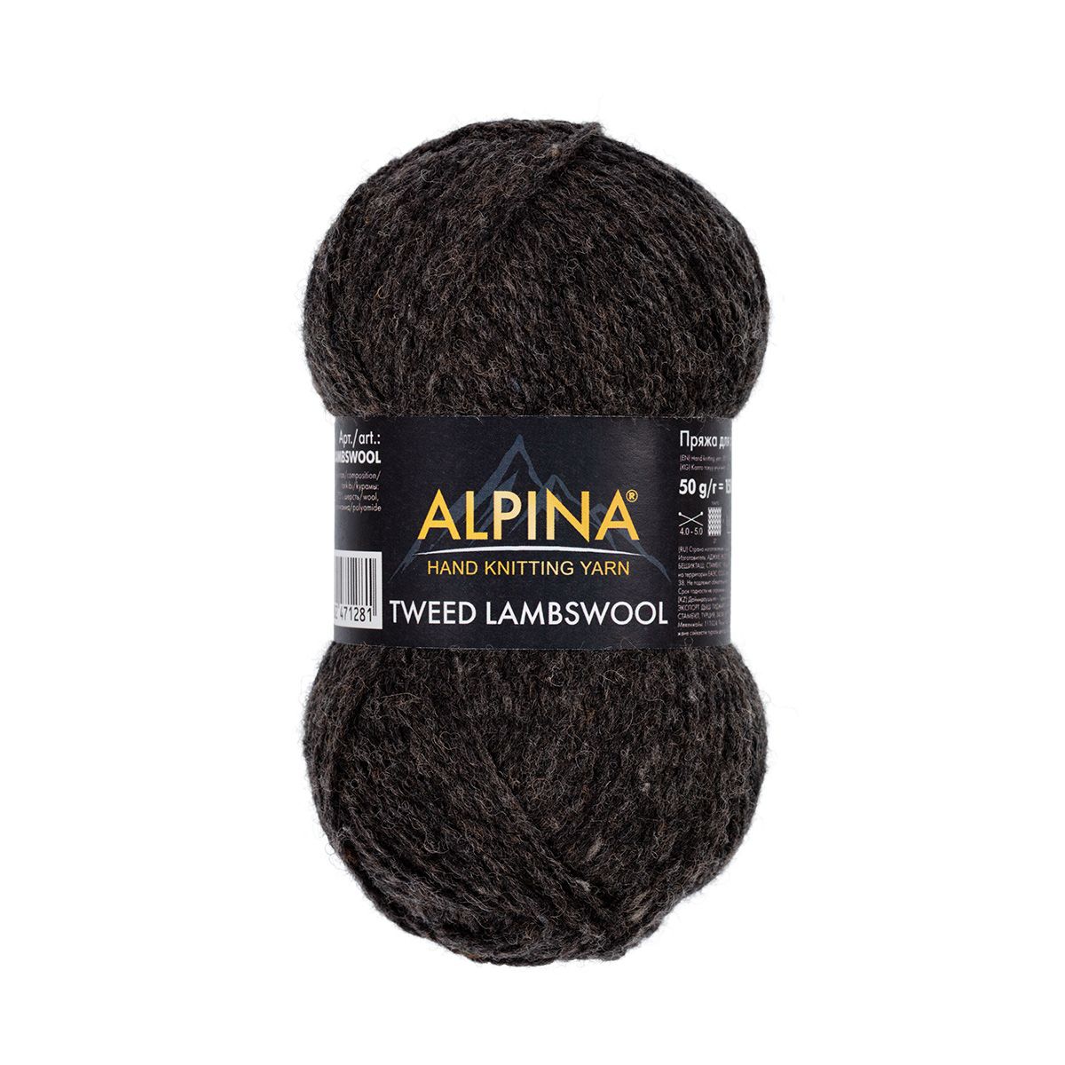 

Пряжа ALPINA TWEED LAMBSWOOL 75% шерсть, 25% полиамид 2 шт х 50 г 150 №11 черный