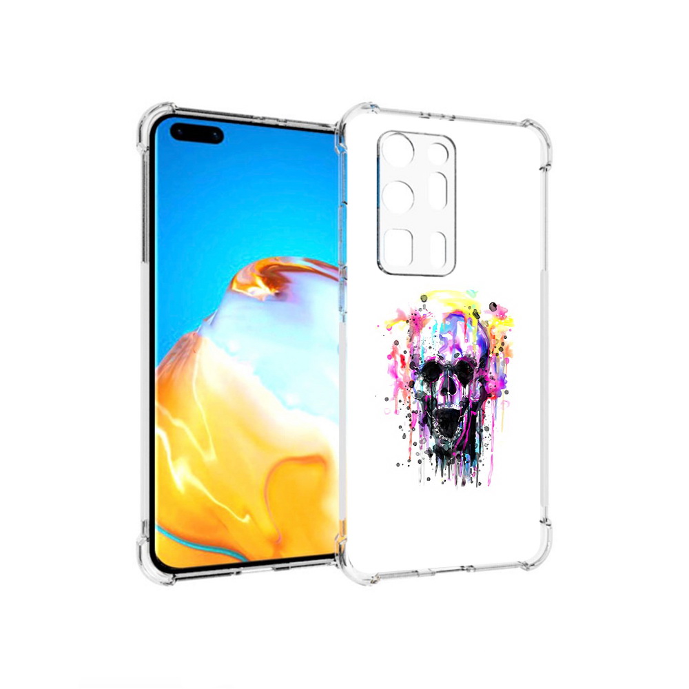 

Чехол MyPads Tocco для Huawei P40 Pro+ граффити череп, Прозрачный, Tocco