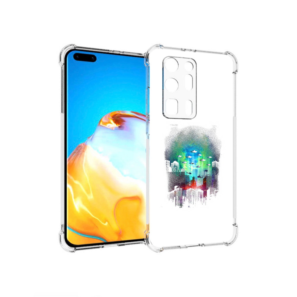 

Чехол MyPads Tocco для Huawei P40 Pro+ город в свечении, Прозрачный, Tocco