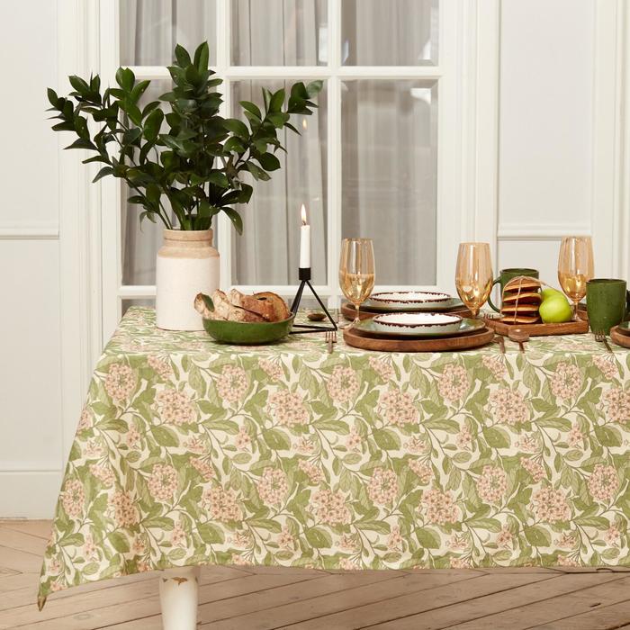 

Скатерть "Этель" Spring garden 149х250см, 100% хл, саржа 190 г/м2, Зеленый, Shine