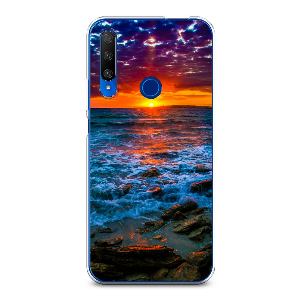 

Чехол на Huawei Honor 9X Premium "Закат 1", Оранжевый;синий, 610650-2