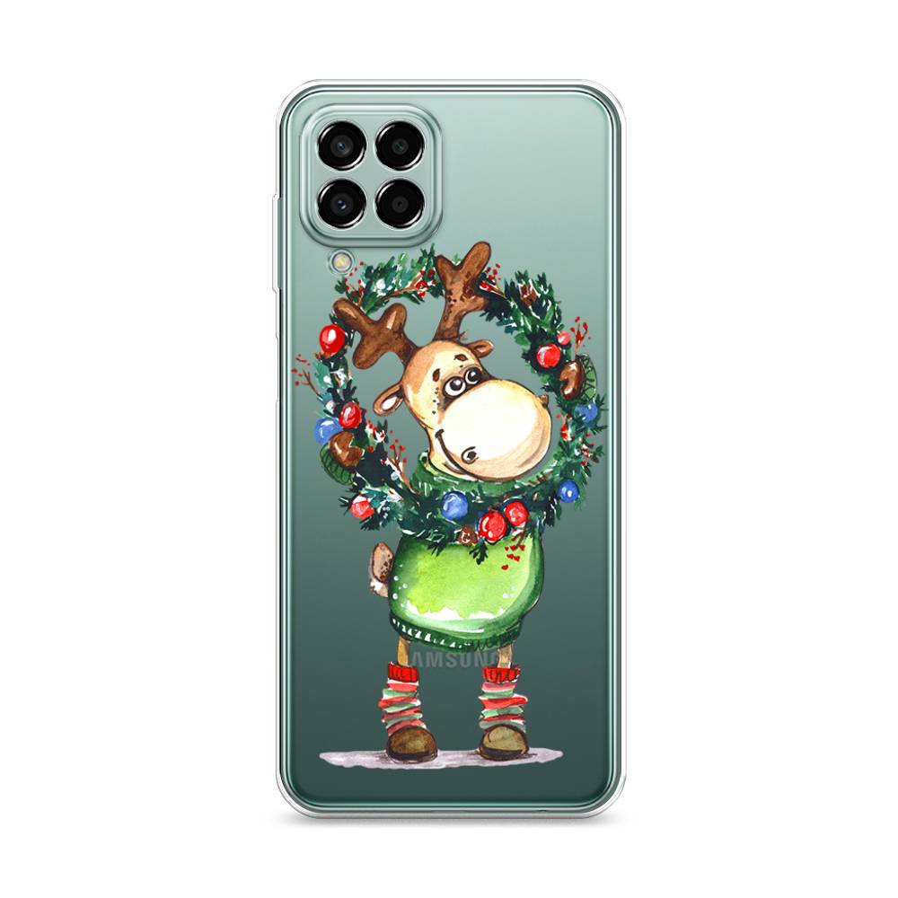 

Чехол на Samsung Galaxy M33 "Олень с новогодним венком", 2105650-4
