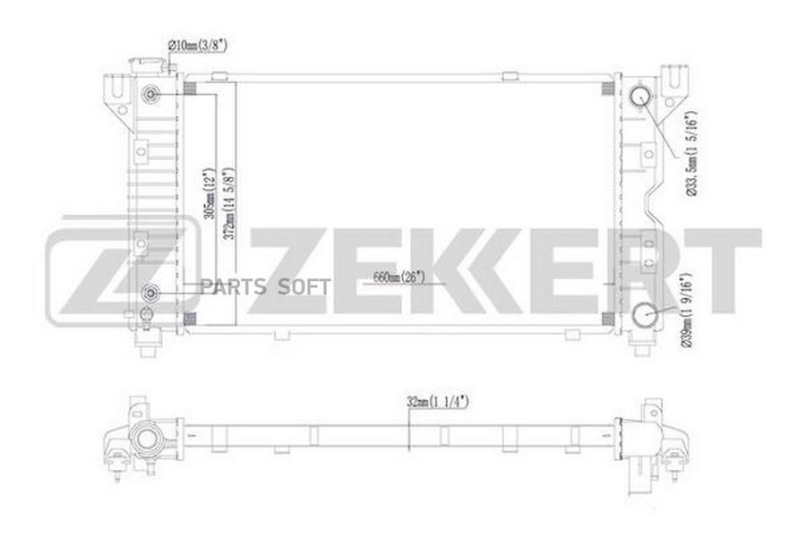 

ZEKKERT Радиатор охлаждения ZEKKERT mk1078