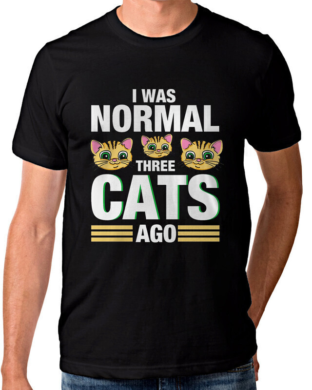 

Футболка мужская Dream Shirts I was normal three cats ago 50007572 черная M, I was normal three cats ago 50007572