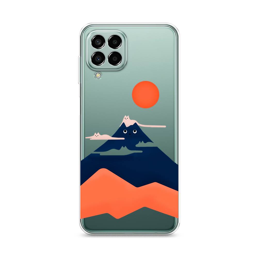 

Чехол на Samsung Galaxy M33 "Кот-гора", Черный;оранжевый, 2105650-4