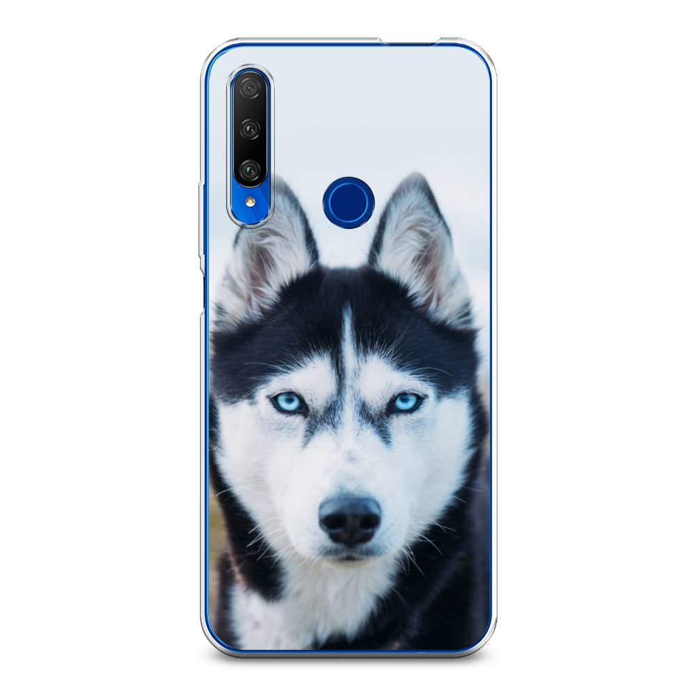 

Чехол на Huawei Honor 9X Premium "Хаски 2", Синий;белый, 610650-1