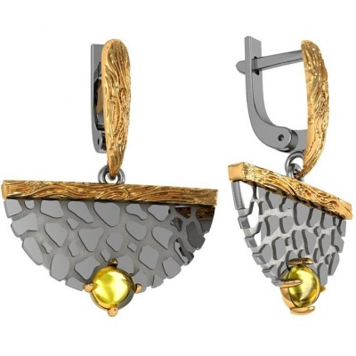 

Серьги из серебра с янтарем ПРИВОЛЖСКИЙ ЮВЕЛИР 397598-YN, 397598-YN