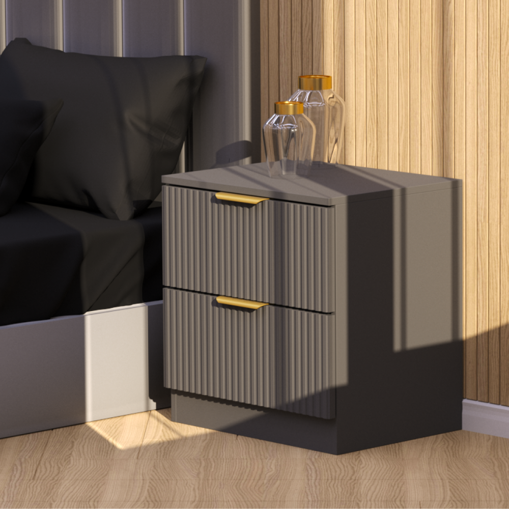 Тумбочка прикроватная LAERA с ящиками