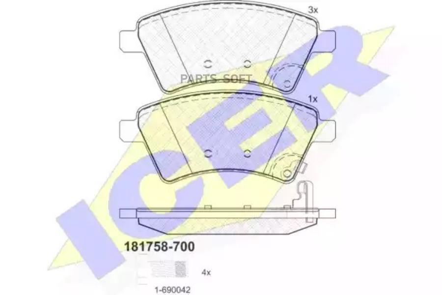 

Колодки Передние Suzuki Sx4 Icer 181758-700 Icer арт. 181758-700