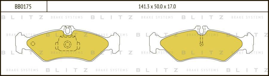 

Тормозные колодки BLITZ задние BB0175