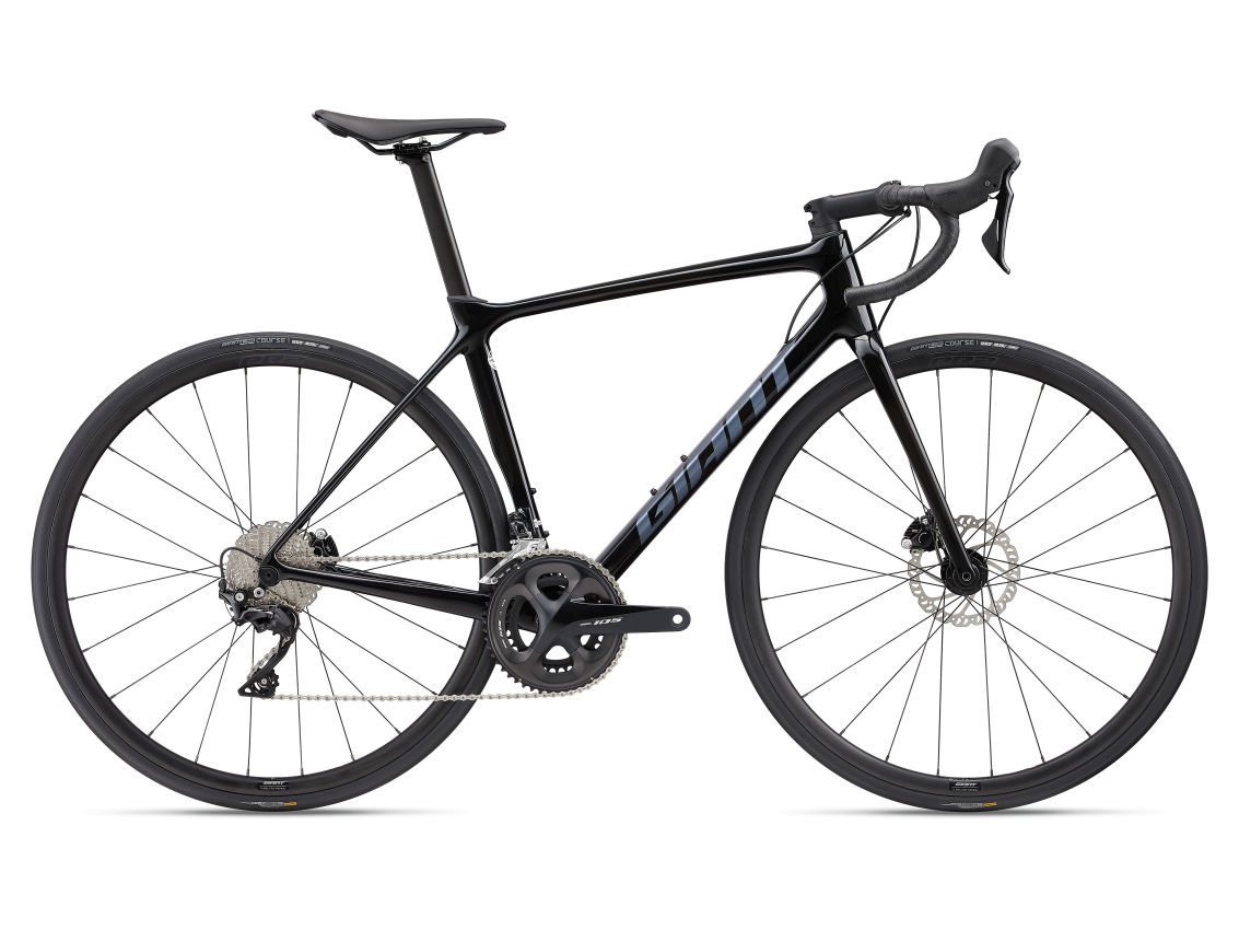 Шоссейный велосипед Giant TCR Advanced 2 Disc-KOM 2022 ML, чёрный