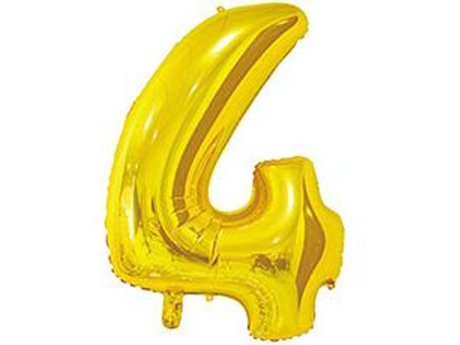 

1207-3671 Шар К ЦИФРА 4 26" Gold (цена за 1 шт.)