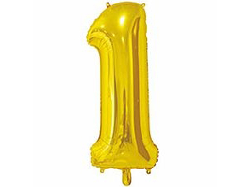 

1207-3668 Шар К ЦИФРА 1 26" Gold (цена за 1 шт.)