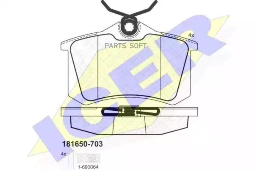 

Колодки Задние Citroen/Peugeot Icer 181650-703 Icer арт. 181650-703