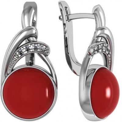 

Серьги из серебра с кораллом ПРИВОЛЖСКИЙ ЮВЕЛИР 391945-FA11KR, 391945-FA11KR