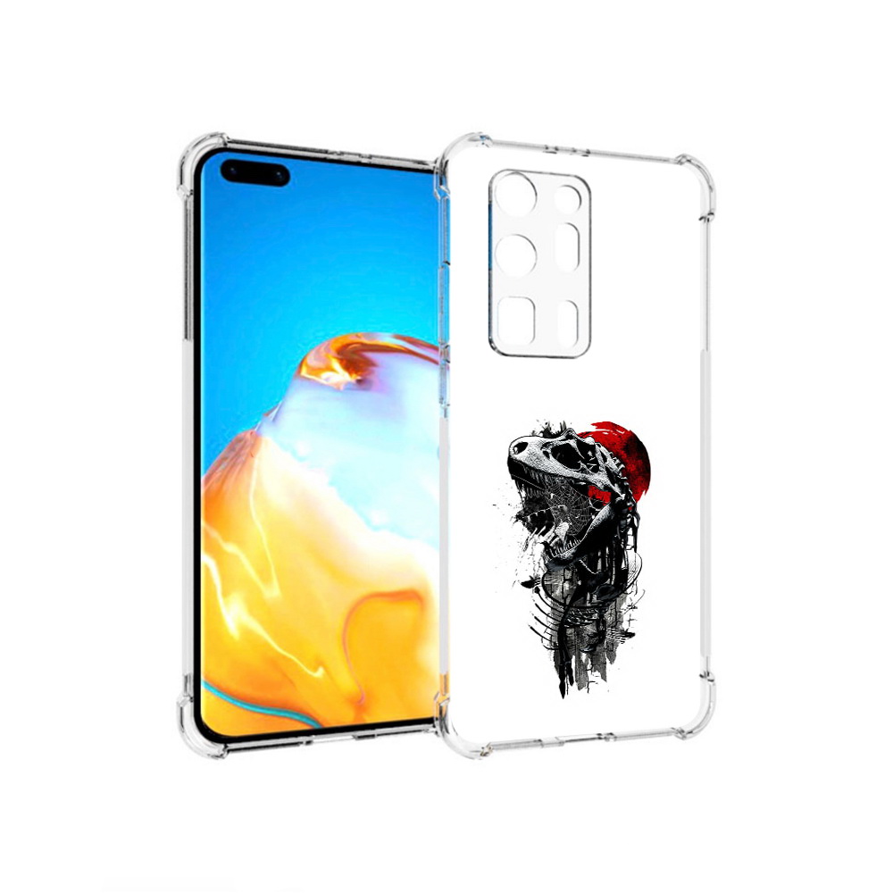 

Чехол MyPads Tocco для Huawei P40 Pro+ вымерший динозавр, Прозрачный, Tocco
