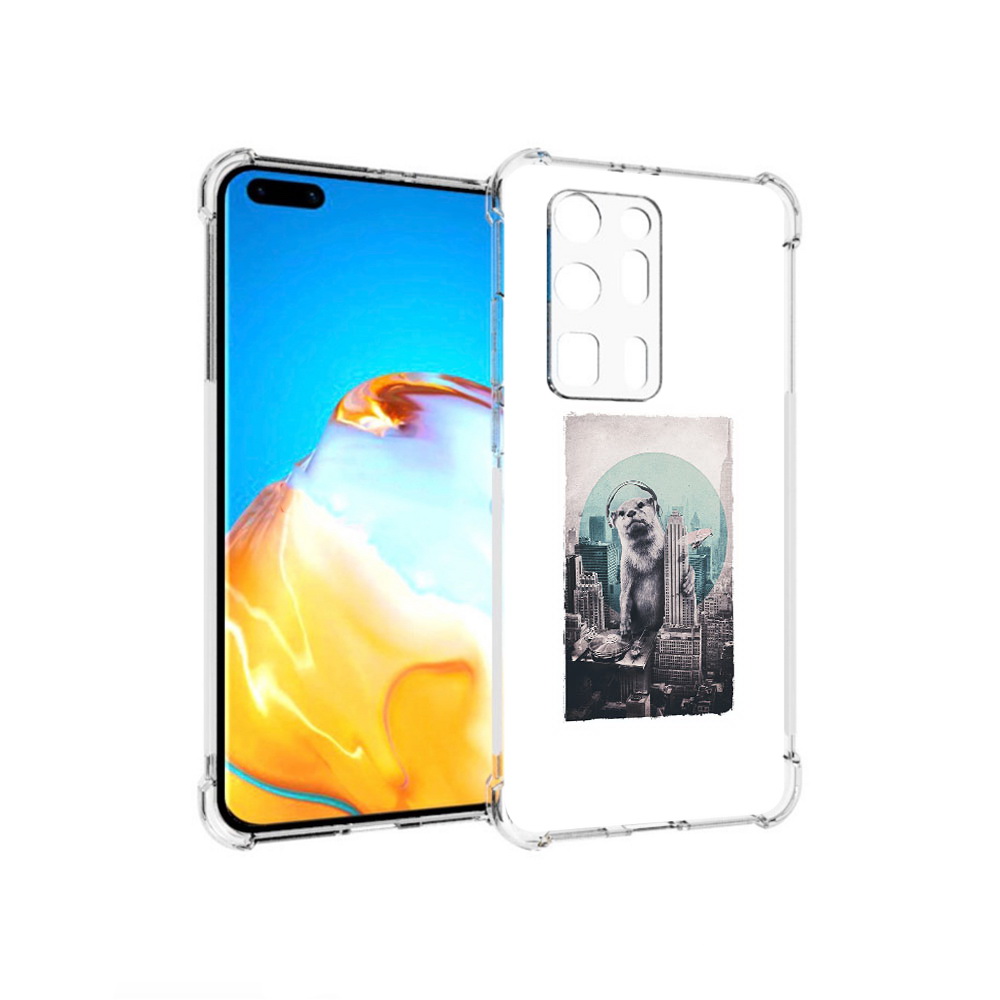 Чехол MyPads Tocco для Huawei P40 Pro+ выдра в городе