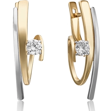 

Серьги из золота с фианитом PLATINA jewelry 02-4336-00-501-1121-38, 02-4336-00-501-1121-38