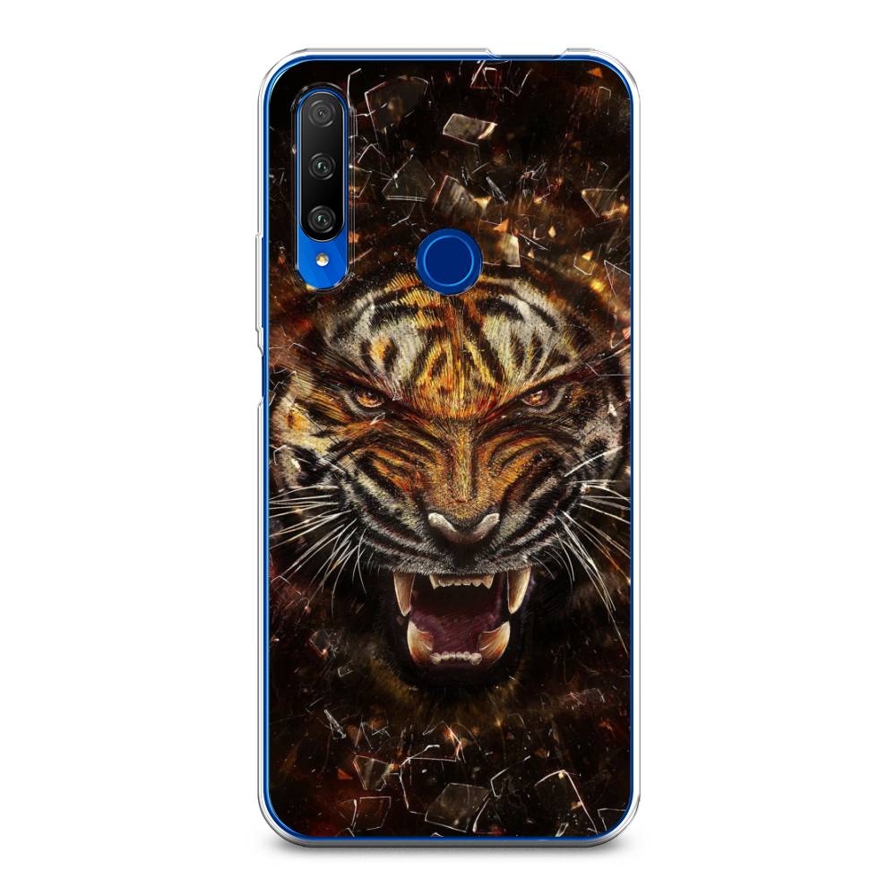 

Чехол на Huawei Honor 9X Premium "Тигр осколки", Оранжевый;серый;черный, 610650-1