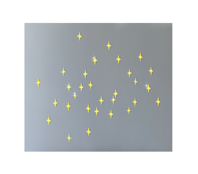 фото Звезды золото 30 шт, 9х4,8 см акриловое зеркало fachion stickers