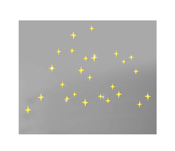 фото Звезды золото 25 шт, 5 х 5 см акриловое зеркало fachion stickers