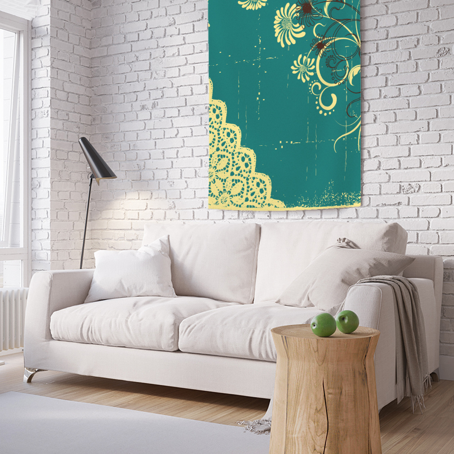 

Вертикальное фотопанно на стену JoyArty Цветы с кружевом 100x150 см, Цветы с кружевом