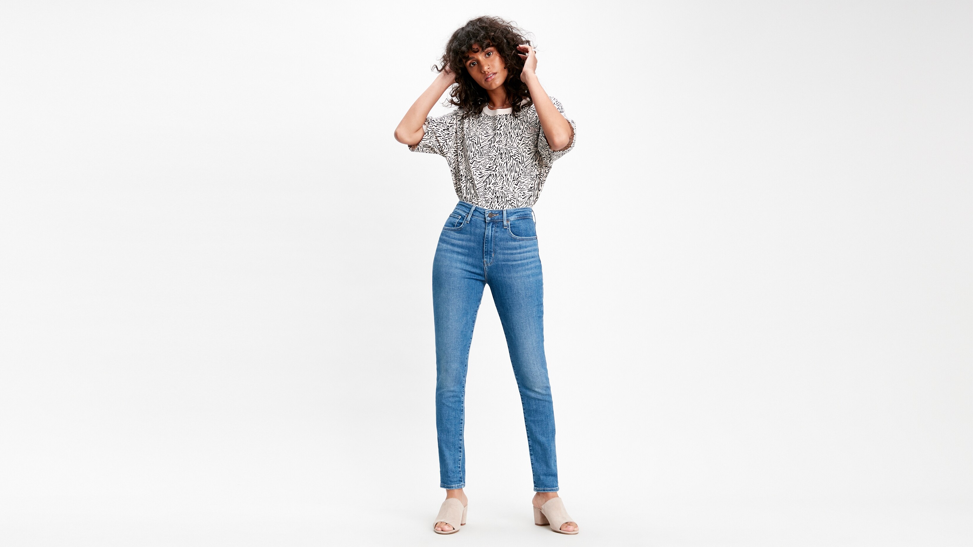 фото Джинсы женские levi's 721 high rise skinny синие 26/32