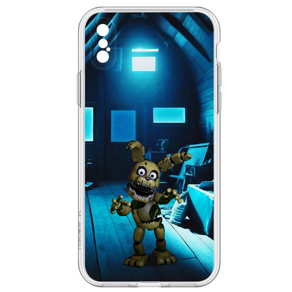 

Чехол-накладка Krutoff Clear Case ФНАФ - Плюштрап для iPhone XS, Прозрачный