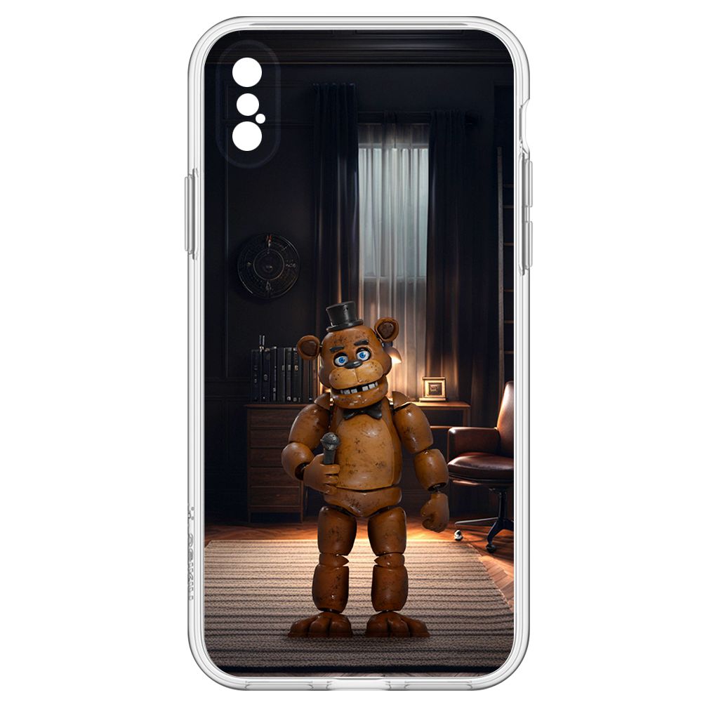 

Чехол-накладка Krutoff Clear Case ФНАФ - Медведь Фредди для iPhone X, Прозрачный