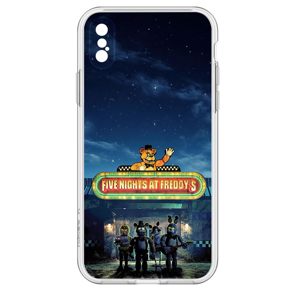 

Чехол-накладка Krutoff Clear Case ФНАФ - Банда вместе для iPhone X, Прозрачный